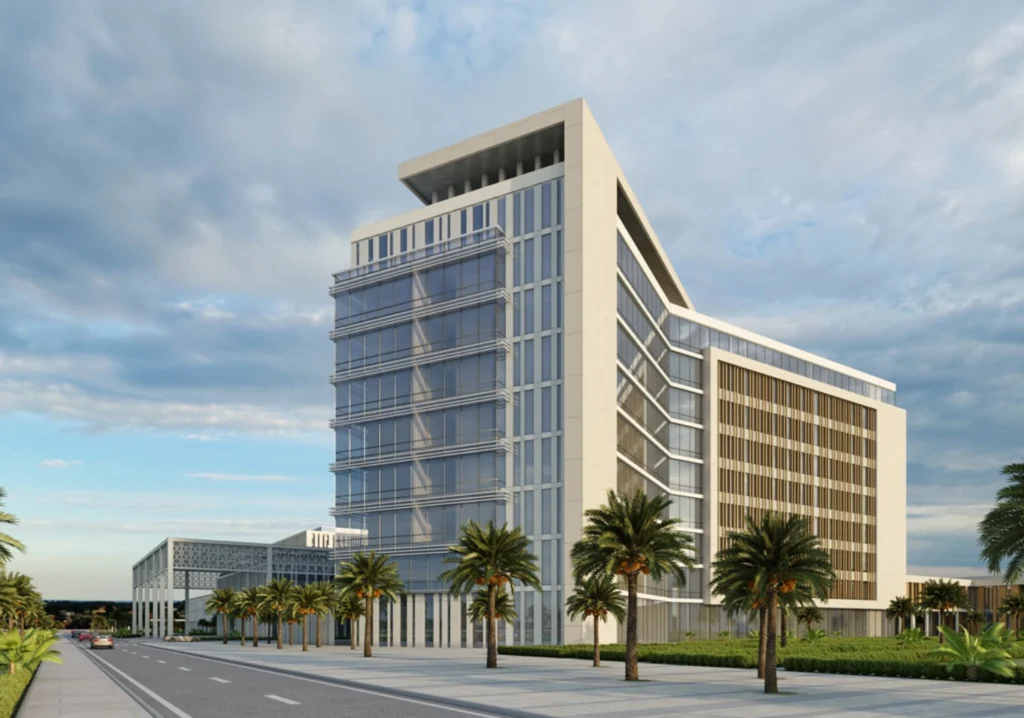 military-medical-city-complex-doha-side-angle-view